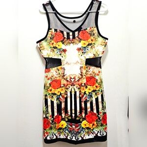 5th and Love Floral Stripe Mini Dress